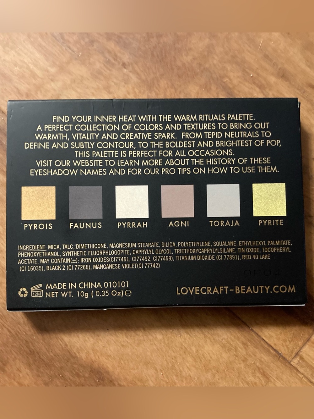 LOVECRAFT BEAUTY Warm Rituals Eyeshadow Palette - 6 shades - NEVER USED/SWATCHED - Picture 5 of 8